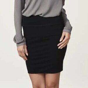 Kaffe Black Stretchy Pull-on Jersey Penny Skirt - L